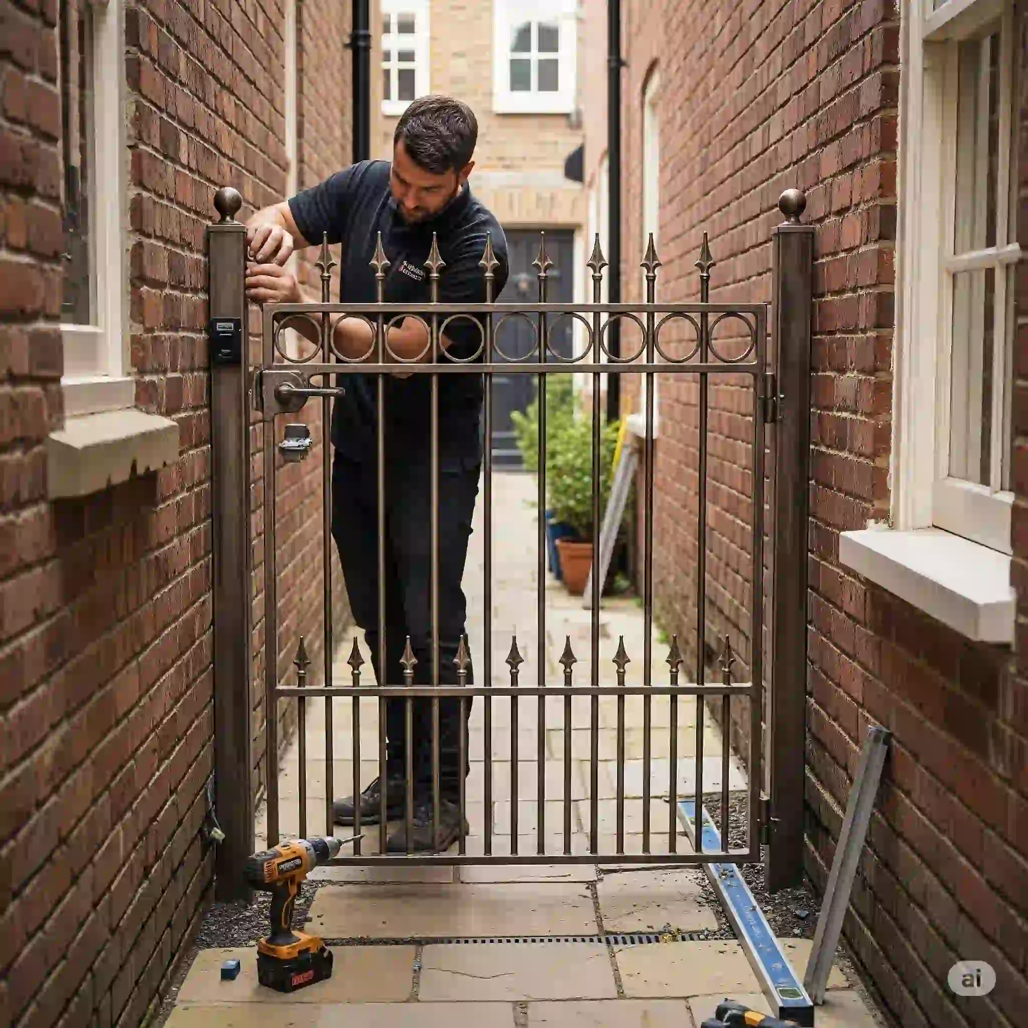 A high-quality bespoke metal gate in Oxted